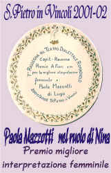 Premio rassegna S. Pietro in Vincoli 2001-02 Migliore Interpretazione Femminile